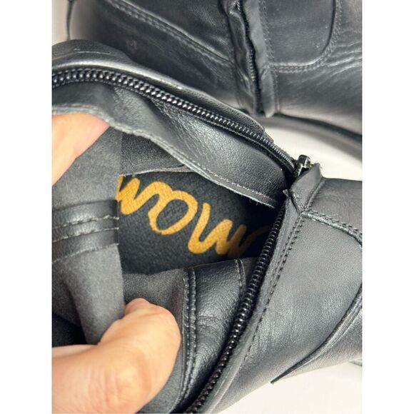 Sam Edelman Over The Knee Boots Size 7.5 Black Leather Narisa Zip Up Block Heel - Picture 7 of 10